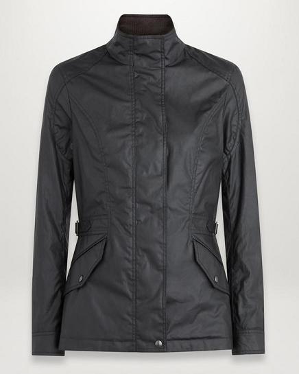 Veste Cirée Belstaff Femme Adeline Noir Coton Soldes VJ0962581